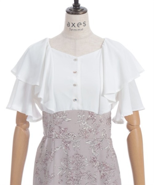 axes femme（アクシーズファム）の「ハイウエストドッキングワンピース（ワンピース・レディース・グレイッシュベージュ/ブラック/ネイビー/ワイン・FREE）」の19枚目の写真