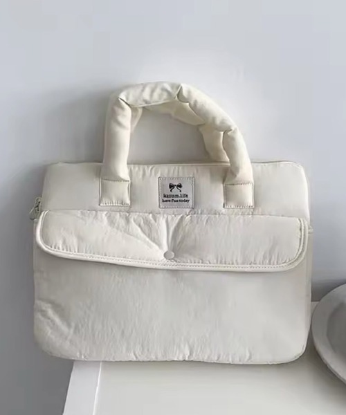 Sowel.(ソエル)の「【 Sowel. / ソエル 】 持ち手付き キルティング PC&タブレットケース #(PC・タブレットケース・レディース・ブラック/ライトブルー/ホワイト・FREE)」の14枚目の写真