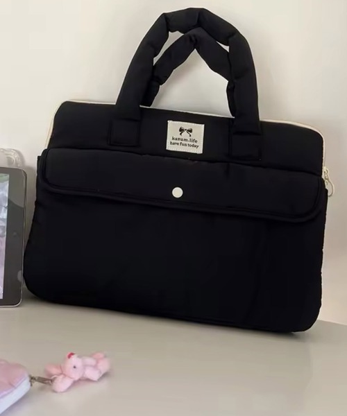 Sowel.(ソエル)の「【 Sowel. / ソエル 】 持ち手付き キルティング PC&タブレットケース #(PC・タブレットケース・レディース・ブラック/ライトブルー/ホワイト・FREE)」の11枚目の写真