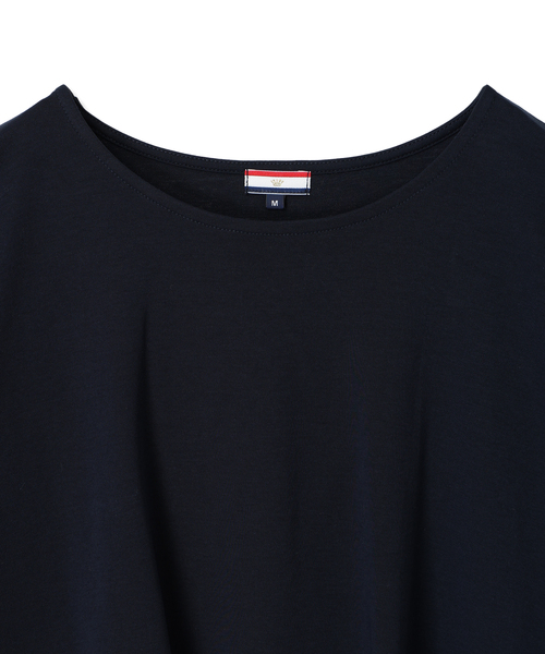 Petit Honfleur(プチオンフルール)の「【接触冷感・UVカット】オーガニックコットンドロストTシャツ(Tシャツ/カットソー・レディース・ネイビー/グリーン/ホワイト・L/M)」の21枚目の写真