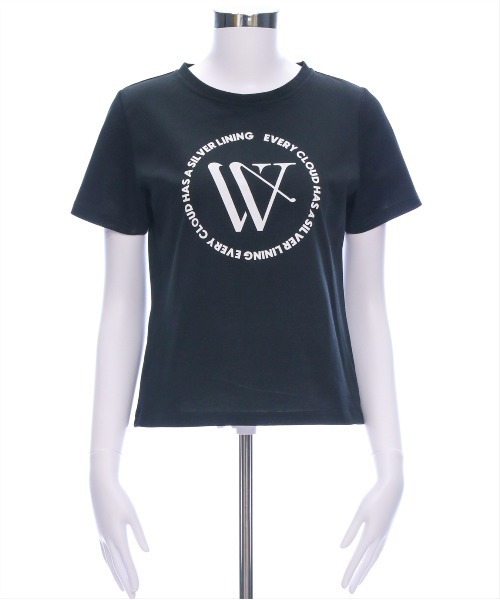 clear（クリア）の「サークルロゴプリントTシャツ[着回し抜群 大人 カジュアル]≪2025SS新作≫（Tシャツ/カットソー・レディース・ミント/ラベンダー/オフホワイト/ブラック・F）」の18枚目の写真