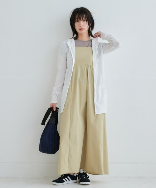 nissen（ニッセン）の「１２分袖綿混うすカルロング丈パーカー（ＵＶカット・吸汗速乾・抗菌防臭・毛玉防止）（パーカー・レディース・ピンク/グリーン/ベージュ系その他/ネイビー/チャコールグレー/オフホワイト/ブラック・L/LL/3L/S/M）」の22枚目の写真