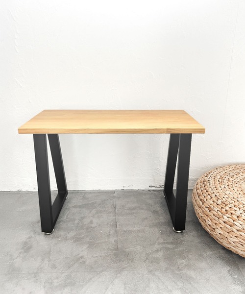 パイン材 アイアンレッグのデザインスツール04 ハンドメイド <未来工房