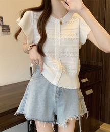 LETee（レティー）の「フレンチスリーブニットトップス（ニット/セーター・レディース）」