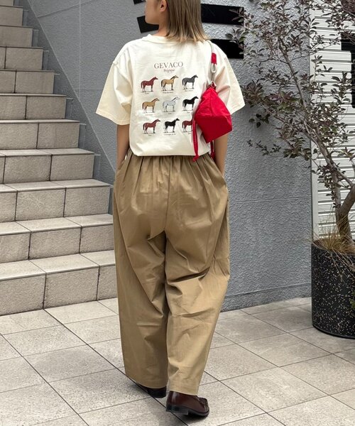 GEVACO(ゲバコ)の「【GEVACO】グラフィック馬図鑑半袖TEE(Tシャツ/カットソー・レディース・アイボリー/ネイビー/ホワイト・SMALL/MEDIUM/LARGE)」の10枚目の写真