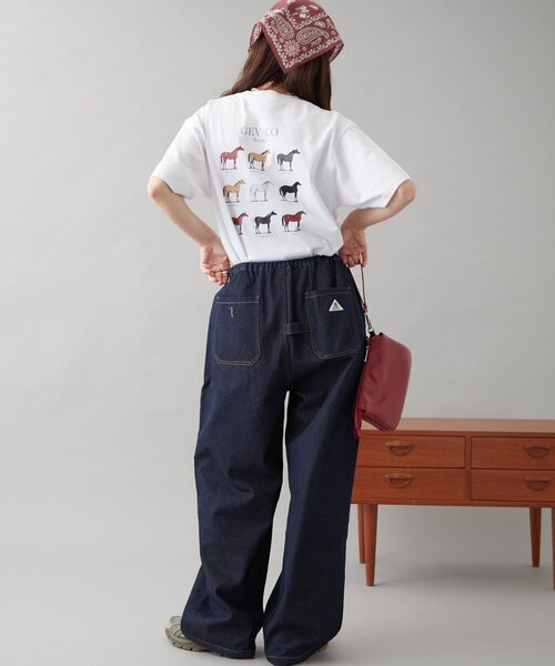 GEVACO(ゲバコ)の「【GEVACO】グラフィック馬図鑑半袖TEE(Tシャツ/カットソー・レディース・アイボリー/ネイビー/ホワイト・SMALL/MEDIUM/LARGE)」の18枚目の写真