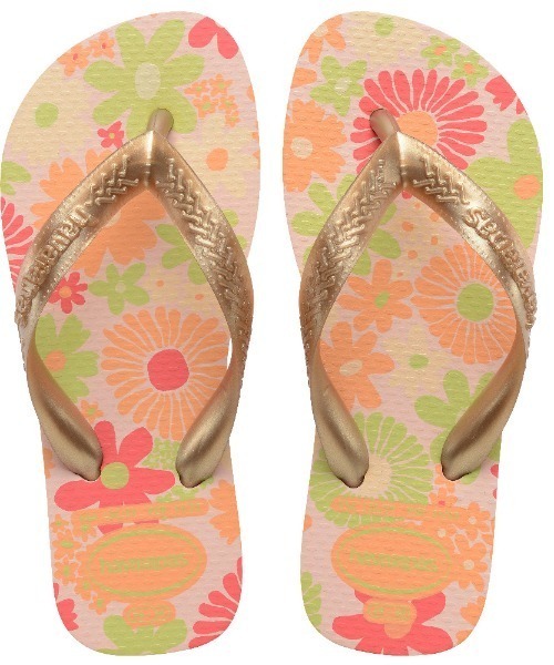 havaianas（ハワイアナス）の「havaianas (ハワイアナス) / Kids Flores キッズ サンダル ラバービーチサンダル（サンダル・キッズ・ベージュ/ピンク/ローズ・20/18/17/19/16）」の3枚目の写真