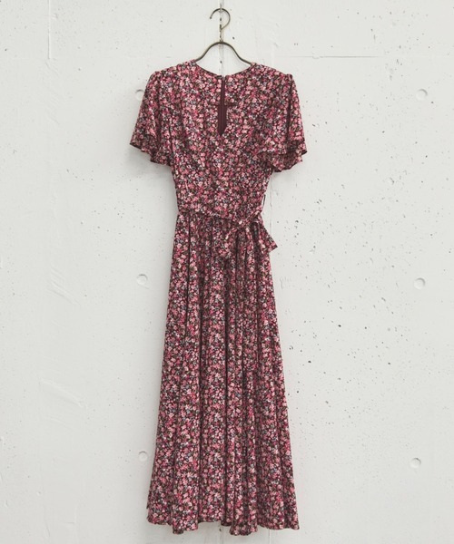 Doux archives(ドゥアルシーヴ)の「花柄カシュクールワンピース(ワンピース・レディース・グリーン/ワインレッド/ブラック・FREE)」の16枚目の写真