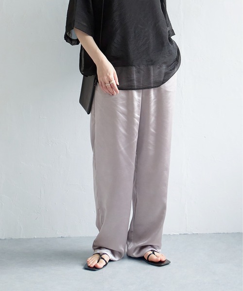 NAVE｜【Nave】クラッシュサテン パンツ | Rakuten Fashion(楽天