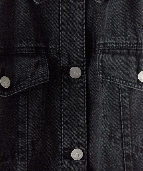 あ*ゆ様 adidas ADILENIUM ブラック デニムジャケット ADILENIUMオーバーサイズデニムジャケット 黒 XL adidas 新品未