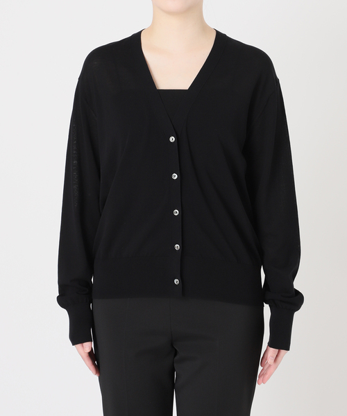 セール】ICE Feel Cotton Knit Vネックカーディガン