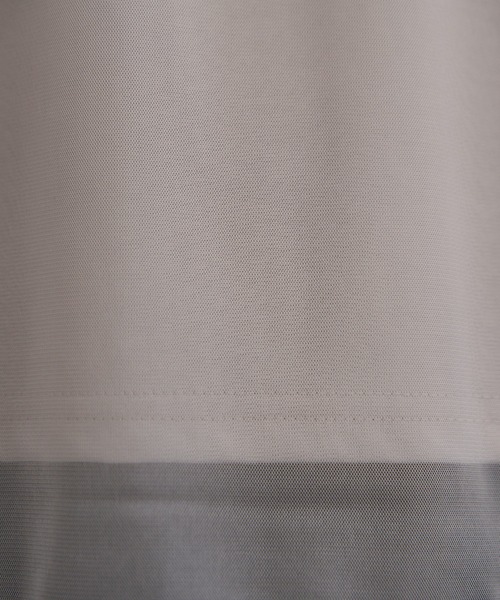 ikka（イッカ）の「チュールレイヤードプルオーバー（Tシャツ/カットソー・レディース・チャコールグレー/オフホワイト/ライトグレー・M/L/S）」の19枚目の写真