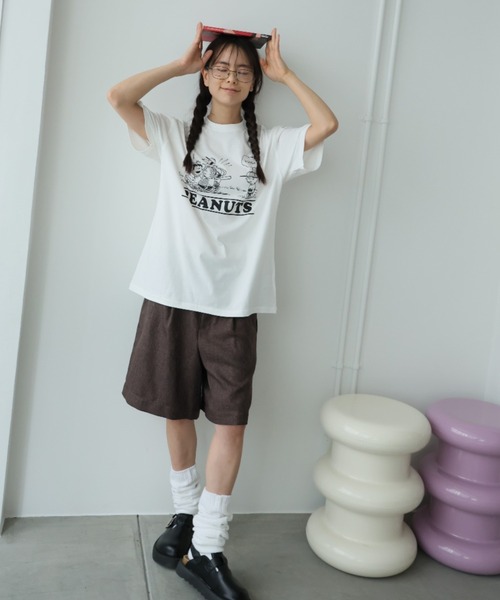 PEANUTS(ピーナッツ)の「☆日本製★ PEANUTS 半袖Tシャツ(Tシャツ/カットソー・レディース・ホワイト/ホワイト系その他/ブラック/ブラック系その他2/ブラック系その他/ホワイト系その他2・M/L/XL)」の10枚目の写真