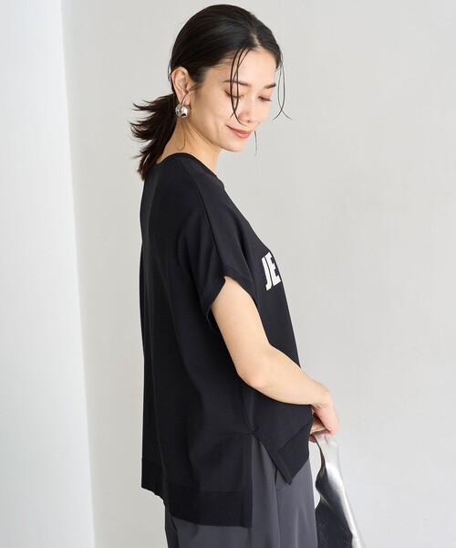 UNFILO（アンフィーロ）の「スゴ機能美 ロゴフレンチスリーブ ニット（ニット/セーター・レディース・ブラック系/ダークブラウン系/ベージュ系・X-LARGE）」の13枚目の写真