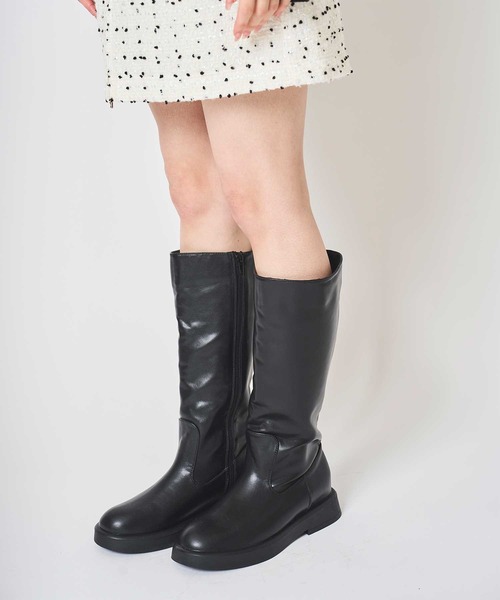 31 Sons de mode（トランテアン　ソン　ドゥ　モード）の「インヒールロングブーツ（ブーツ・レディース・ブラウン/ブラック・S/M/L）」の3枚目の写真