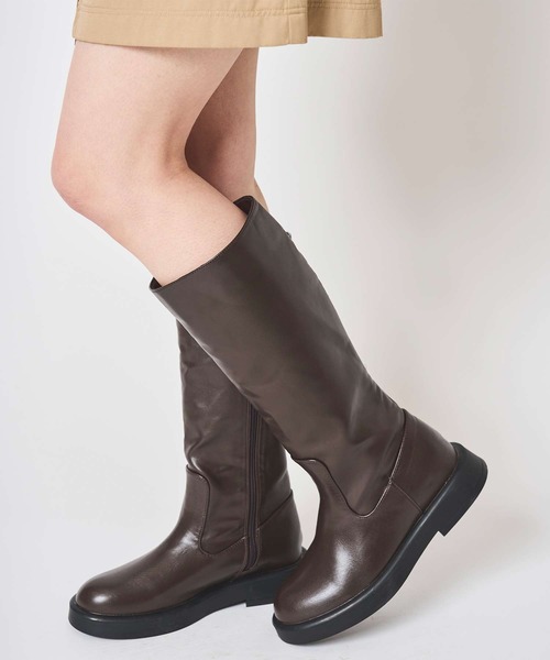 31 Sons de mode（トランテアン　ソン　ドゥ　モード）の「インヒールロングブーツ（ブーツ・レディース・ブラウン/ブラック・S/M/L）」の4枚目の写真