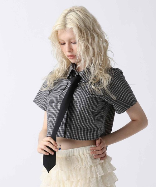 FOREVER 21(フォーエバー トゥエンティーワン)の「【2025SS】タイ付きチェックシャツ(シャツ/ブラウス・レディース・ブラウン/ブラック/レッド・FREE)」の13枚目の写真