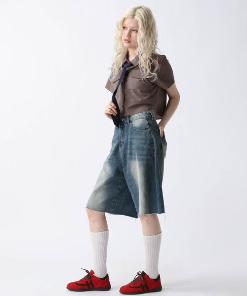 FOREVER 21(フォーエバー トゥエンティーワン)の「【2025SS】タイ付きチェックシャツ(シャツ/ブラウス・レディース・ブラウン/ブラック/レッド・FREE)」の6枚目の写真