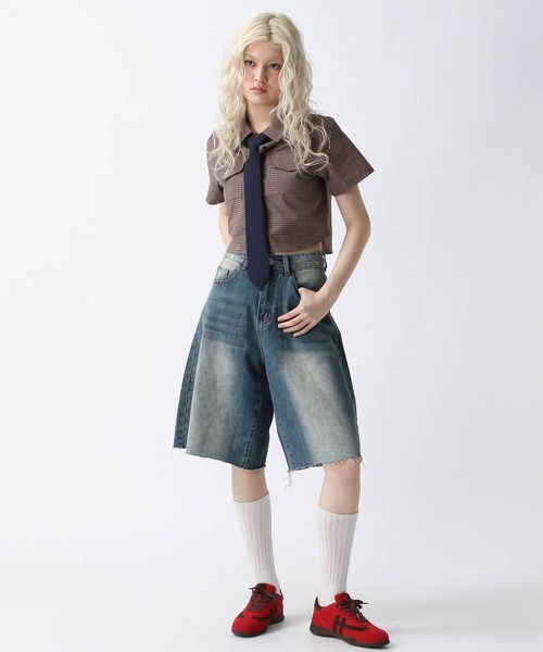 FOREVER 21(フォーエバー トゥエンティーワン)の「【2025SS】タイ付きチェックシャツ(シャツ/ブラウス・レディース・ブラウン/ブラック/レッド・FREE)」の7枚目の写真