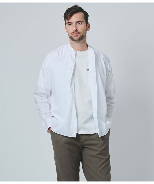 junhashimoto（ジュンハシモト）の「BANDCOLLAR SHIRT（シャツ/ブラウス・メンズ・ネイビー/ホワイト・2/3/4）」の15枚目の写真