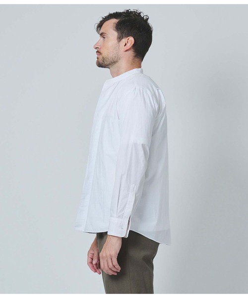 junhashimoto（ジュンハシモト）の「BANDCOLLAR SHIRT（シャツ/ブラウス・メンズ・ネイビー/ホワイト・2/3/4）」の16枚目の写真