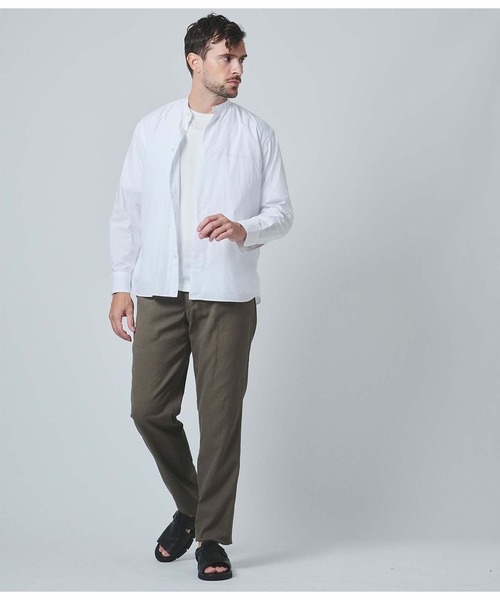 junhashimoto（ジュンハシモト）の「BANDCOLLAR SHIRT（シャツ/ブラウス・メンズ・ネイビー/ホワイト・2/3/4）」の5枚目の写真