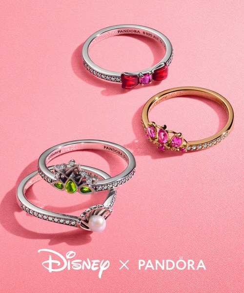 Pandora ティアラデザインリング ディズニー プリンセス ティアナ ティアラ リング（リング