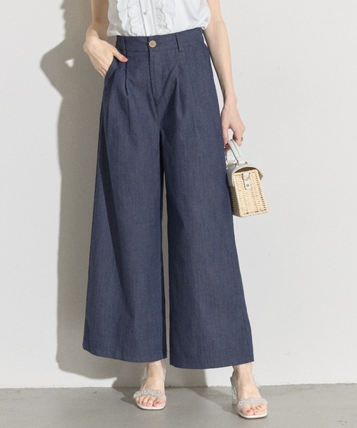 tocco closet(トッコ クローゼット)の「【ZOZO限定】タック入りワイドパンツ(その他パンツ・レディース・ブラック/ネイビー/ライトグレー・M)」の3枚目の写真