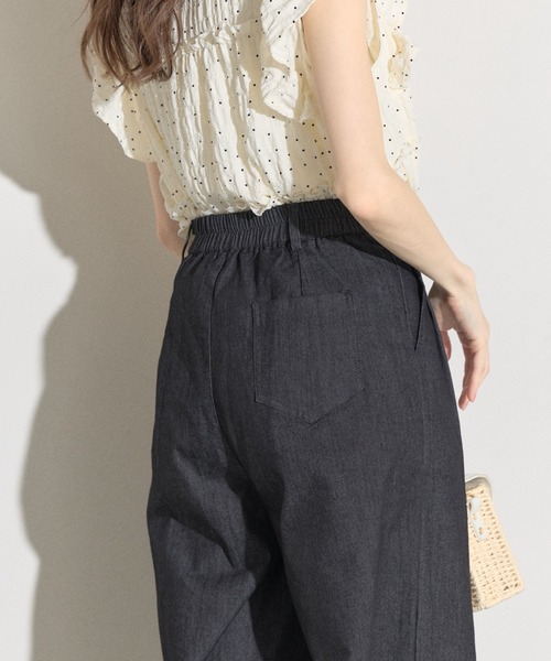 tocco closet(トッコ クローゼット)の「【ZOZO限定】タック入りワイドパンツ(その他パンツ・レディース・ブラック/ネイビー/ライトグレー・M)」の8枚目の写真