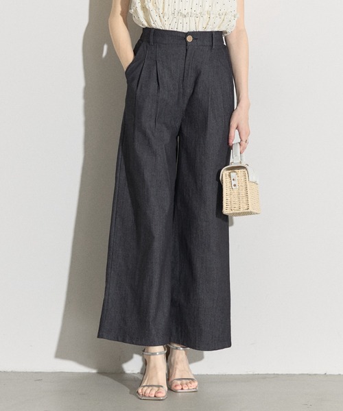 tocco closet(トッコ クローゼット)の「【ZOZO限定】タック入りワイドパンツ(その他パンツ・レディース・ブラック/ネイビー/ライトグレー・M)」の4枚目の写真
