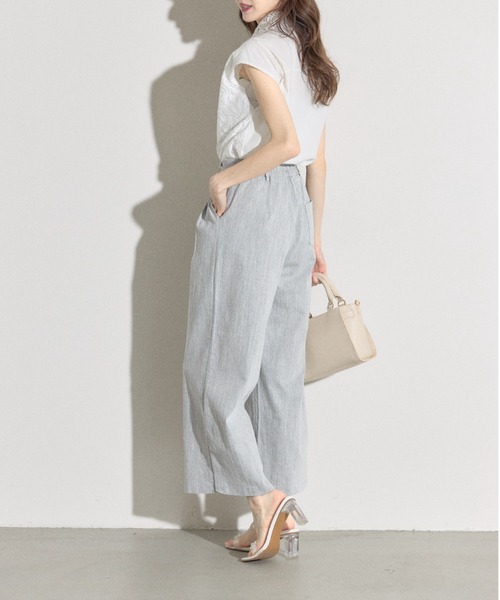 tocco closet(トッコ クローゼット)の「【ZOZO限定】タック入りワイドパンツ(その他パンツ・レディース・ブラック/ネイビー/ライトグレー・M)」の10枚目の写真
