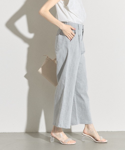 tocco closet(トッコ クローゼット)の「【ZOZO限定】タック入りワイドパンツ(その他パンツ・レディース・ブラック/ネイビー/ライトグレー・M)」の13枚目の写真