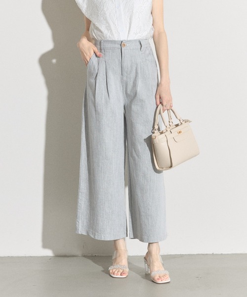 tocco closet(トッコ クローゼット)の「【ZOZO限定】タック入りワイドパンツ(その他パンツ・レディース・ブラック/ネイビー/ライトグレー・M)」の12枚目の写真