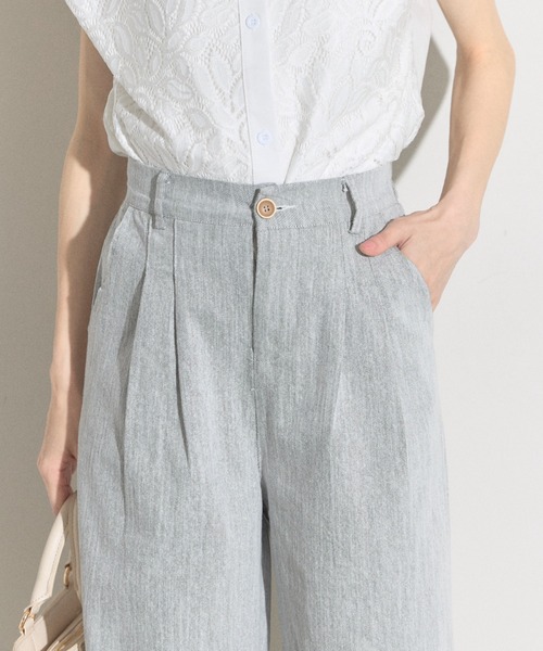 tocco closet(トッコ クローゼット)の「【ZOZO限定】タック入りワイドパンツ(その他パンツ・レディース・ブラック/ネイビー/ライトグレー・M)」の15枚目の写真