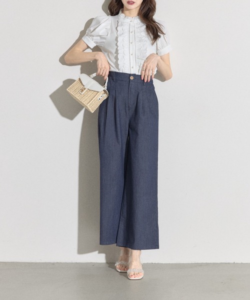 tocco closet(トッコ クローゼット)の「【ZOZO限定】タック入りワイドパンツ(その他パンツ・レディース・ブラック/ネイビー/ライトグレー・M)」の17枚目の写真