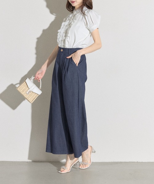 tocco closet(トッコ クローゼット)の「【ZOZO限定】タック入りワイドパンツ(その他パンツ・レディース・ブラック/ネイビー/ライトグレー・M)」の19枚目の写真
