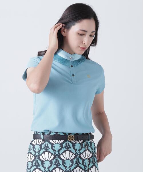 St ANDREWS(セントアンドリュース)の「【St ANDREWS】SPXジャガードUV半袖シャツ (WOMENS)(ポロシャツ・レディース・ホワイト/ネイビー/グリーン系その他・M/L/S)」の3枚目の写真