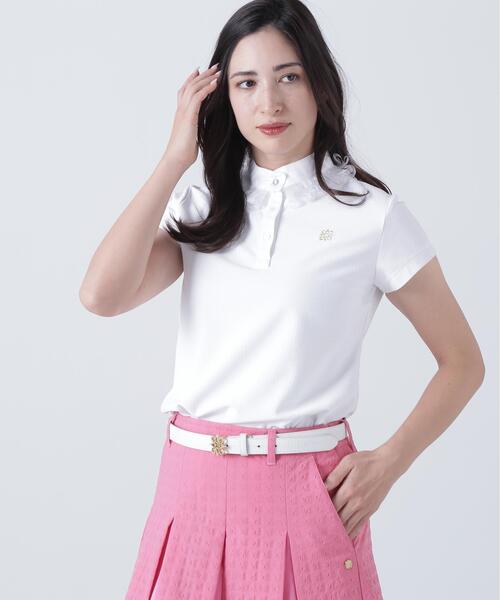 St ANDREWS(セントアンドリュース)の「【St ANDREWS】SPXジャガードUV半袖シャツ (WOMENS)(ポロシャツ・レディース・ホワイト/ネイビー/グリーン系その他・M/L/S)」の4枚目の写真