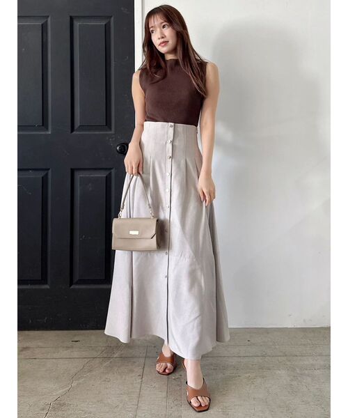 dazzlin（ダズリン）の「ハイウエストエアリースカート（スカート・レディース・アイボリー/インディゴブルー/ブラウン・SMALL/MEDIUM）」の10枚目の写真