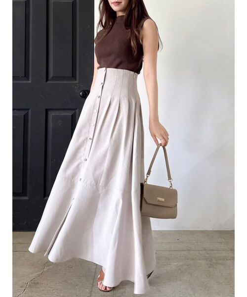 dazzlin（ダズリン）の「ハイウエストエアリースカート（スカート・レディース・アイボリー/インディゴブルー/ブラウン・SMALL/MEDIUM）」の12枚目の写真