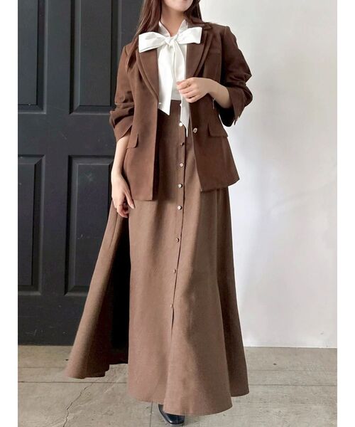 dazzlin（ダズリン）の「ハイウエストエアリースカート（スカート・レディース・アイボリー/インディゴブルー/ブラウン・SMALL/MEDIUM）」の21枚目の写真