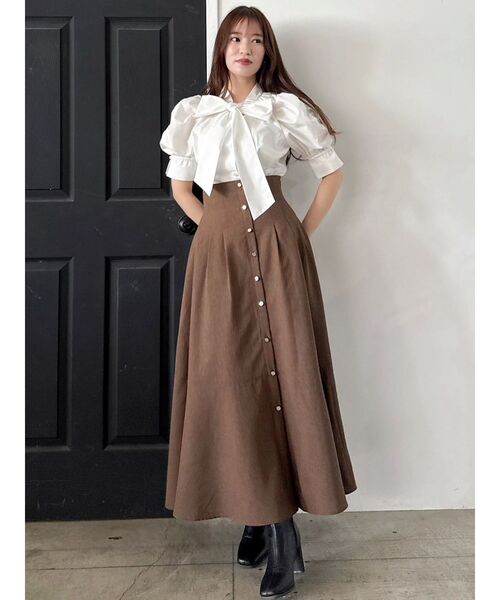 セール】ハイウエストエアリースカート（スカート）｜dazzlin