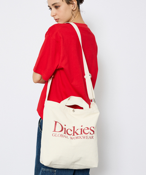 Dickies（ディッキーズ）の「【Dickies/ディッキーズ】TEXT LOGO TC/ロゴキャンバス２WAYショルダー/トートバッグ/ユニセックス（ショルダーバッグ・メンズ・ブラック系その他/グリーン系その他/ブルー系その他/レッド系その他/ブラック系その他2/グリーン系その他2/ブルー系その他2/レッド系その他2・フリー）」の7枚目の写真