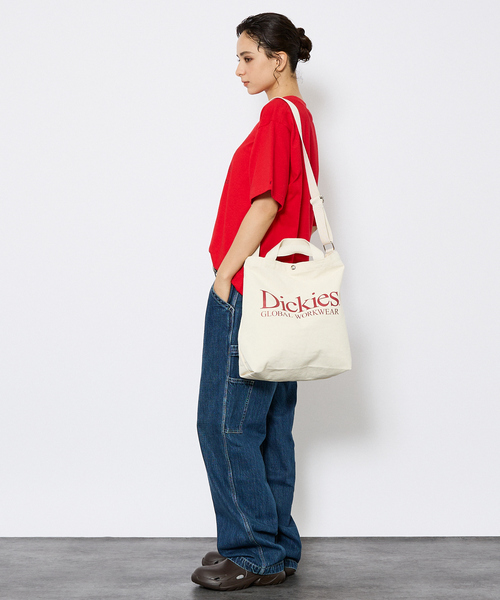 Dickies（ディッキーズ）の「【Dickies/ディッキーズ】TEXT LOGO TC/ロゴキャンバス２WAYショルダー/トートバッグ/ユニセックス（ショルダーバッグ・メンズ・ブラック系その他/グリーン系その他/ブルー系その他/レッド系その他/ブラック系その他2/グリーン系その他2/ブルー系その他2/レッド系その他2・フリー）」の13枚目の写真
