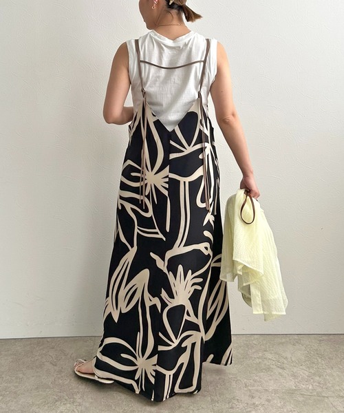 LHELBIE(レルビエ)の「レイヤードライクキャミワンピース(ワンピース・レディース・ネイビー/ブラック/グリーン・M)」の15枚目の写真