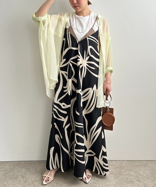 LHELBIE(レルビエ)の「レイヤードライクキャミワンピース(ワンピース・レディース・ネイビー/ブラック/グリーン・M)」の17枚目の写真