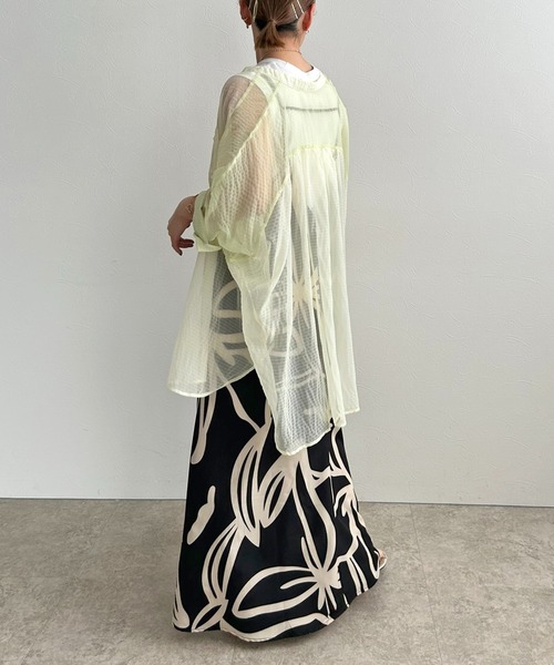 LHELBIE(レルビエ)の「レイヤードライクキャミワンピース(ワンピース・レディース・ネイビー/ブラック/グリーン・M)」の19枚目の写真