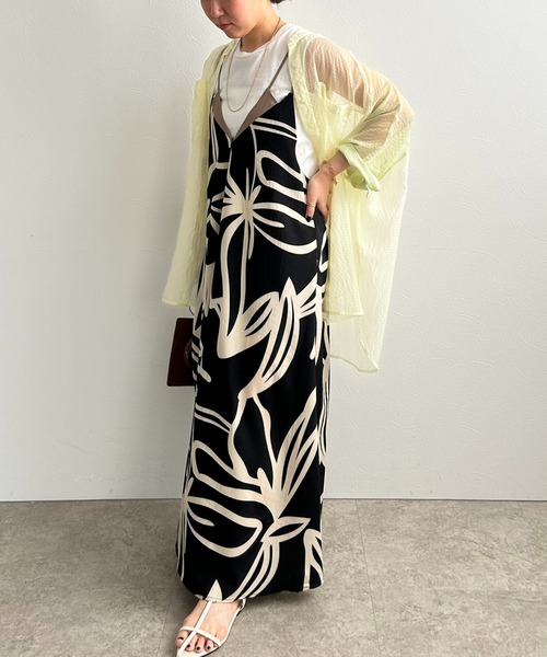 LHELBIE(レルビエ)の「レイヤードライクキャミワンピース(ワンピース・レディース・ネイビー/ブラック/グリーン・M)」の20枚目の写真