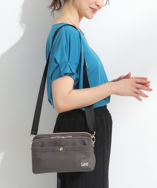 Lee（リー）の「【Lee別注／撥水】2層ショルダーバッグ（ショルダーバッグ・レディース・チャコールグレー/ネイビー系5/ブラック/ベージュ/カーキ系4・00）」の7枚目の写真
