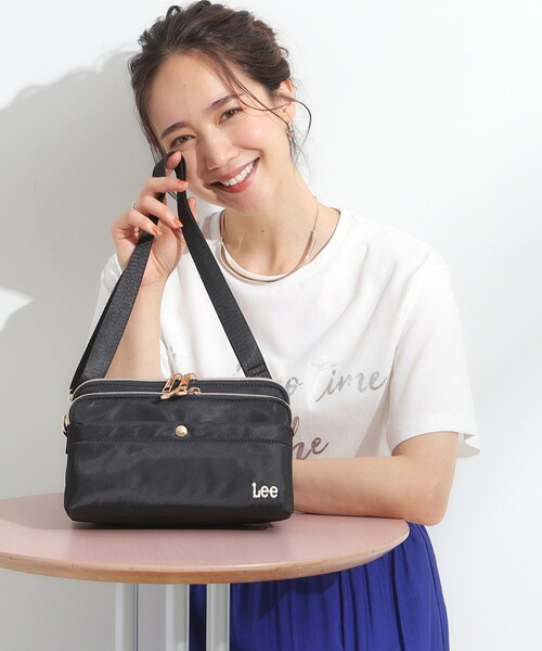 Lee（リー）の「【Lee別注／撥水】2層ショルダーバッグ（ショルダーバッグ・レディース・チャコールグレー/ネイビー系5/ブラック/ベージュ/カーキ系4・00）」の9枚目の写真